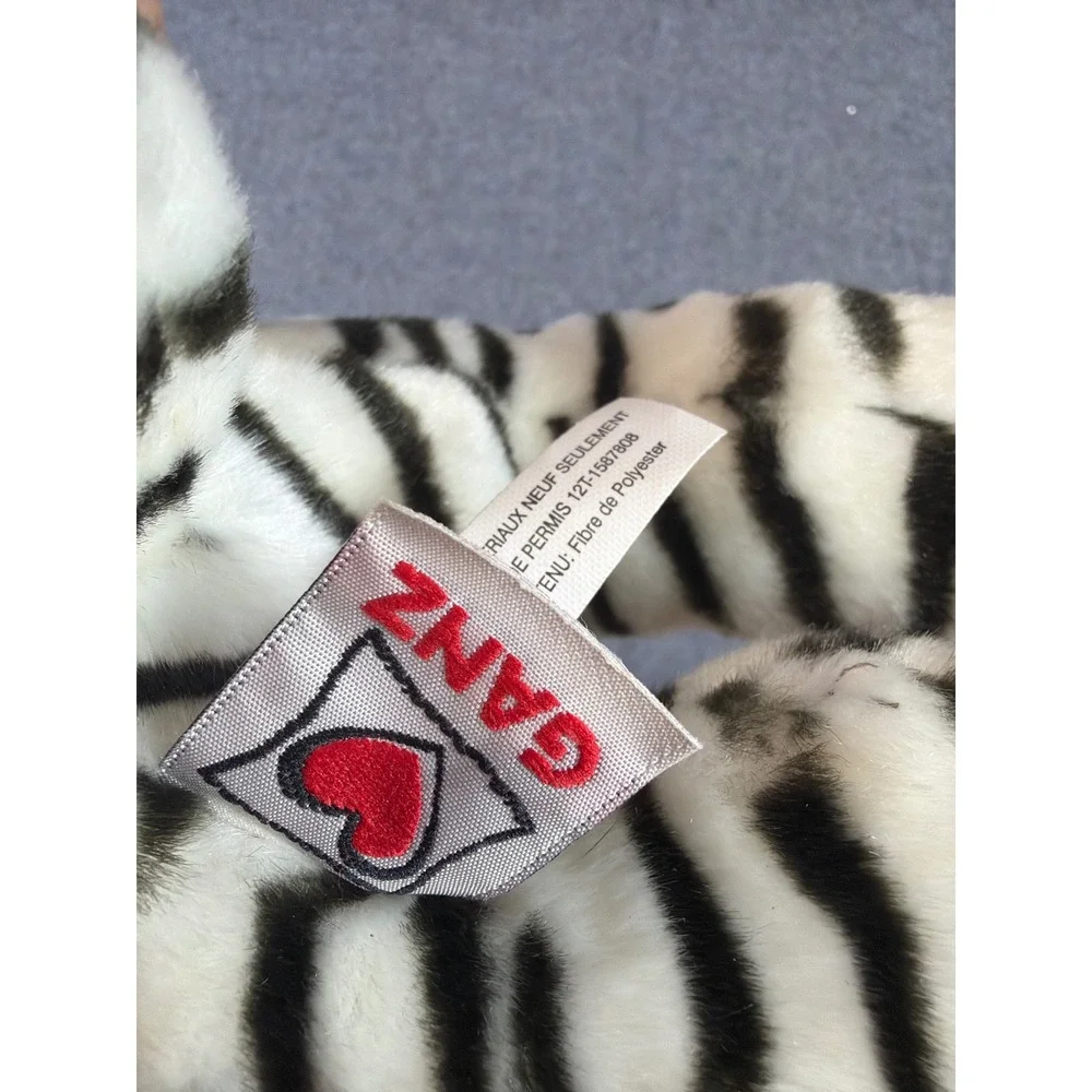 Ganz Webkinz Signature Zebra Unisex Medium‎ White Black WKSE3001 Endangered Cape